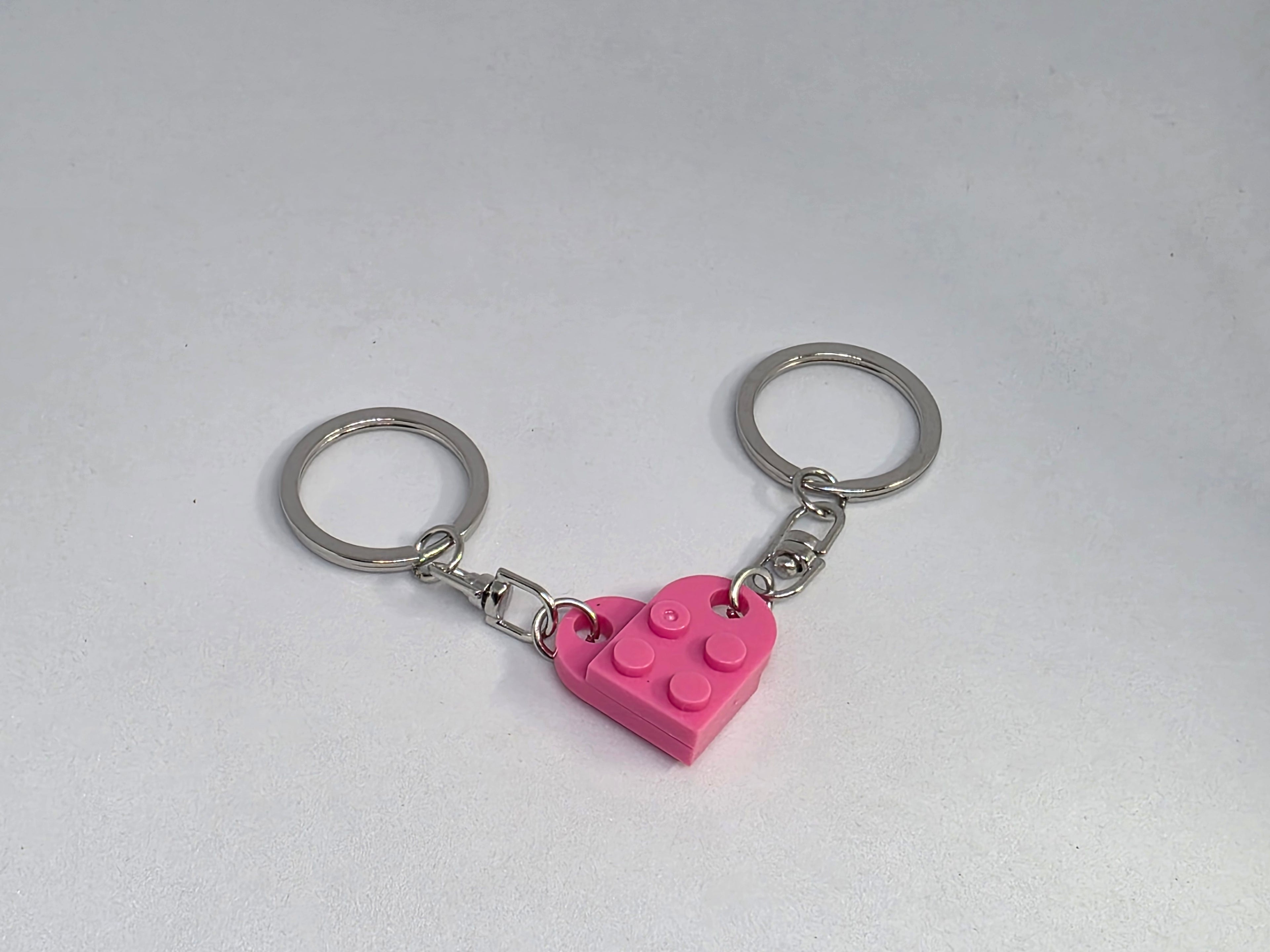 LEGO Compatible Brick Love Heart Keyring