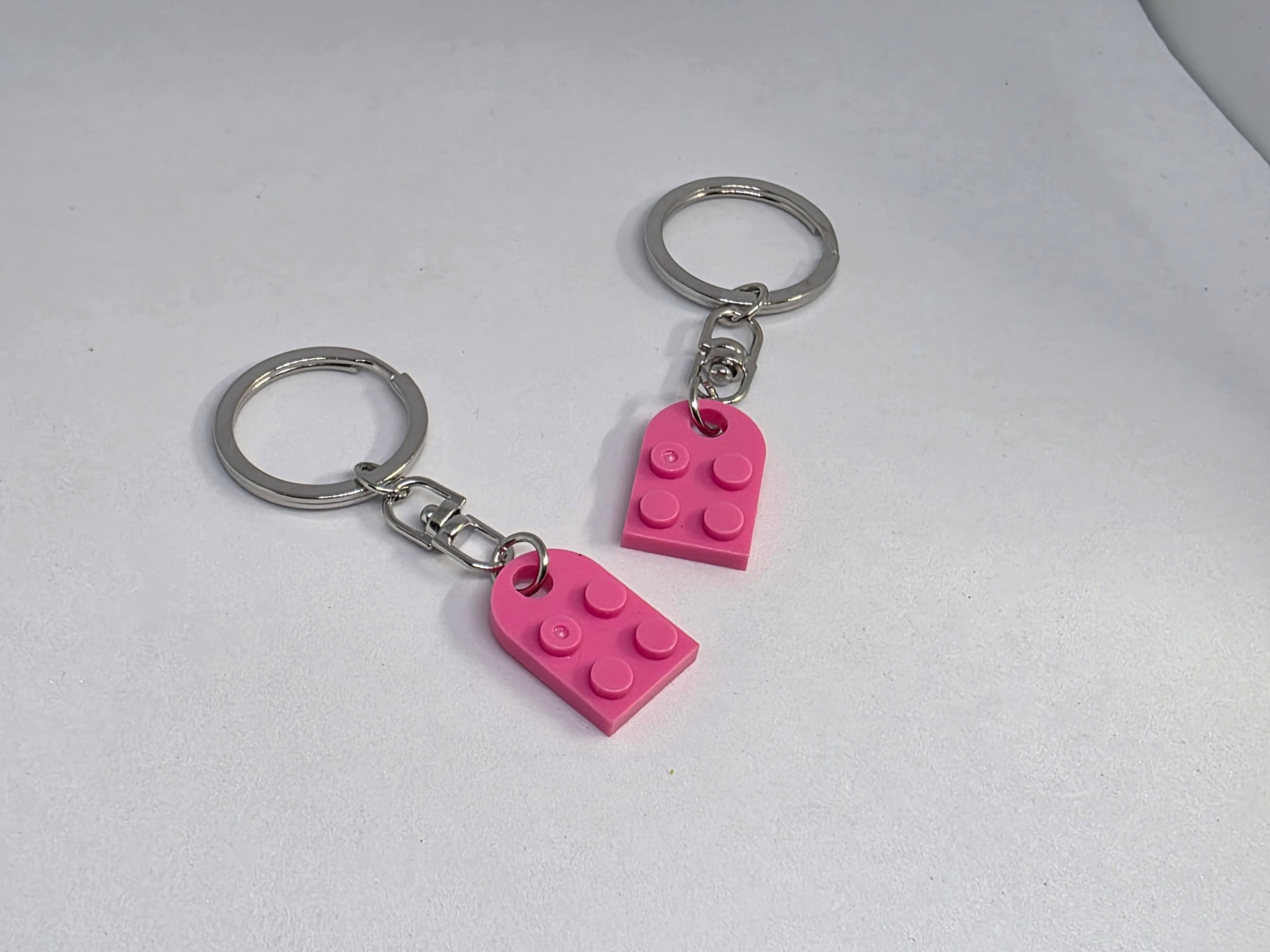 LEGO Compatible Brick Love Heart Keyring