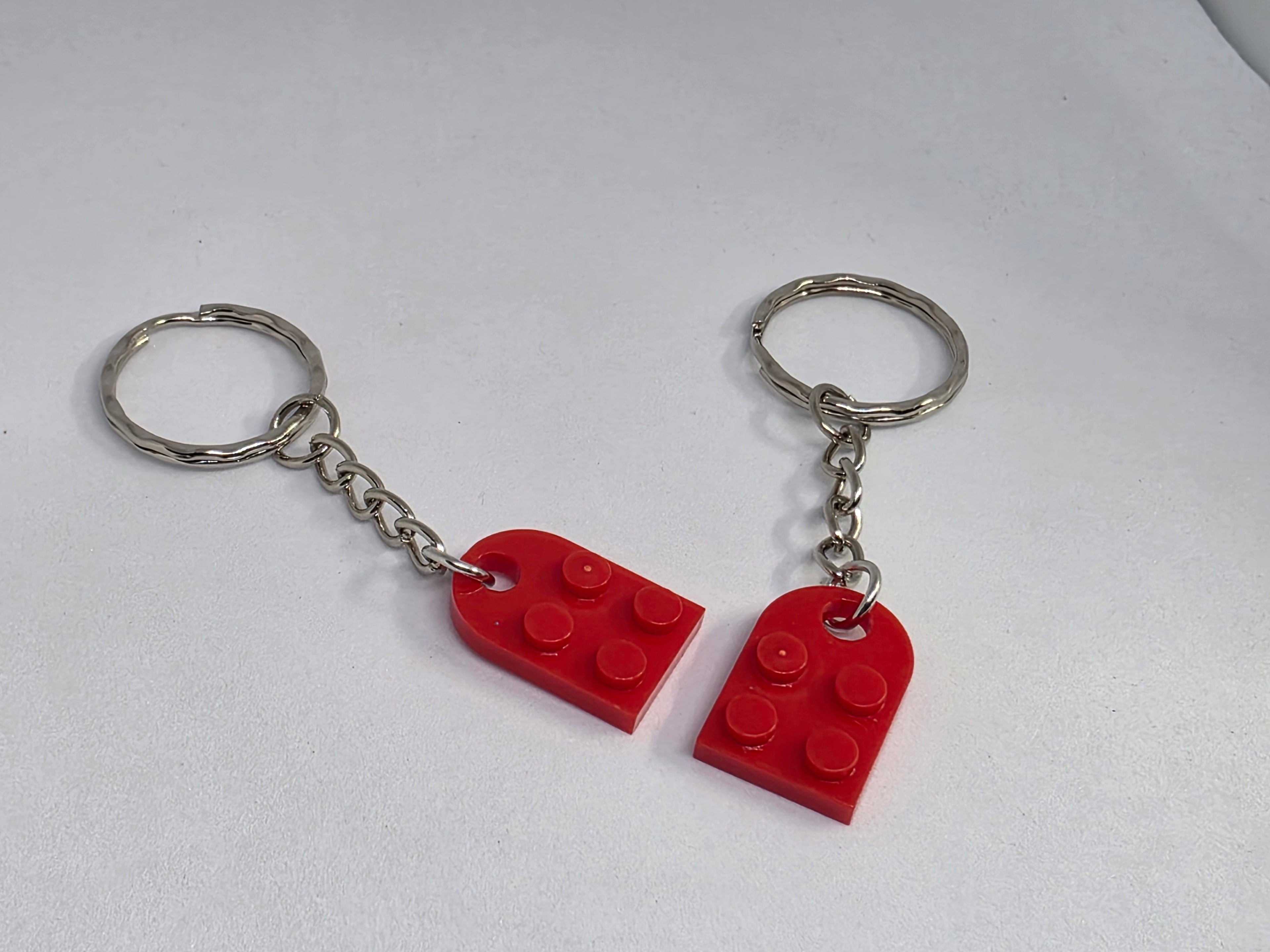 LEGO Compatible Brick Love Heart Keyring