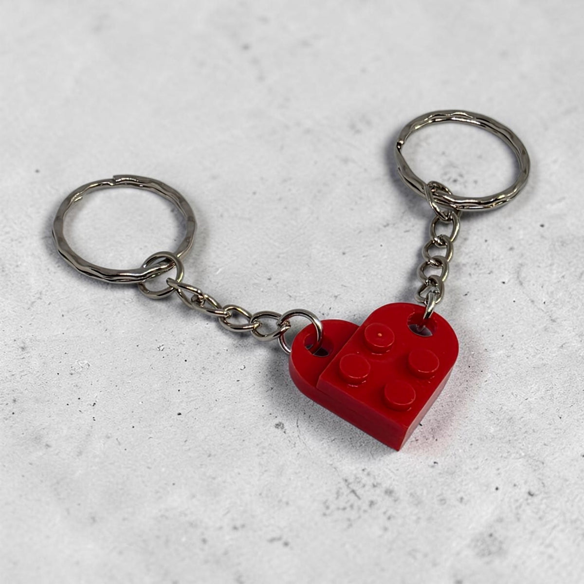 LEGO Compatible Brick Love Heart Keyring