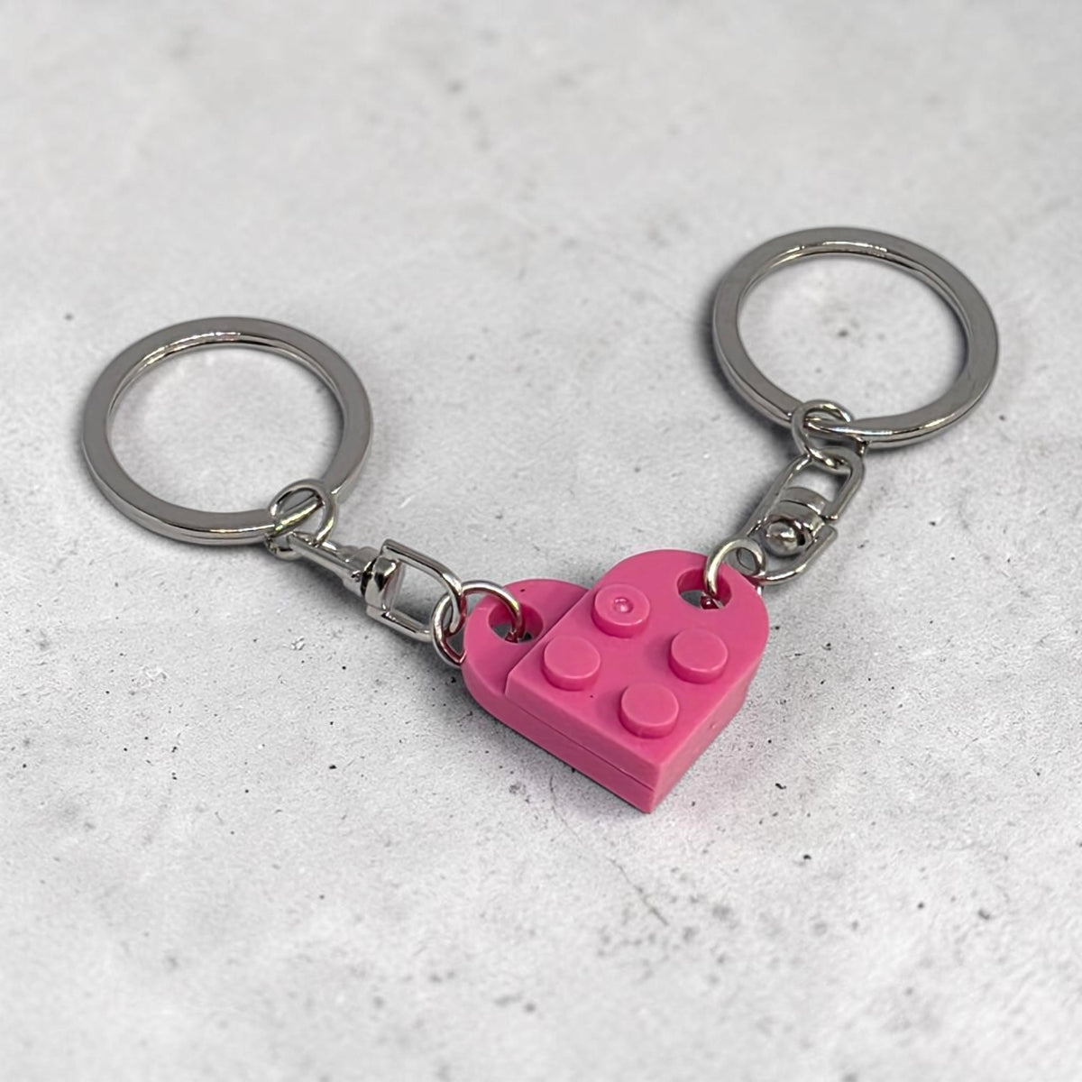 LEGO Compatible Brick Love Heart Keyring